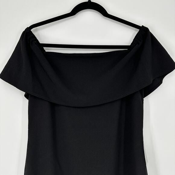 Charles Henry Off the Shoulder Black Mini Dress Flirty Timeless Womens - Picture 5 of 10